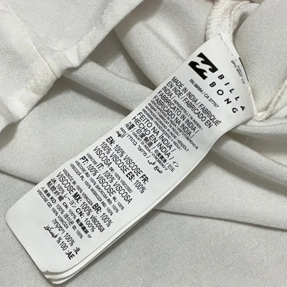 BILLABONG On Vacation Shirt S 23” P2P White $70 Retail NWOT - Picture 11 of 13